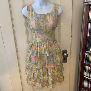 Vintage Pastel Floral Dress